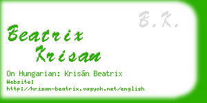 beatrix krisan business card